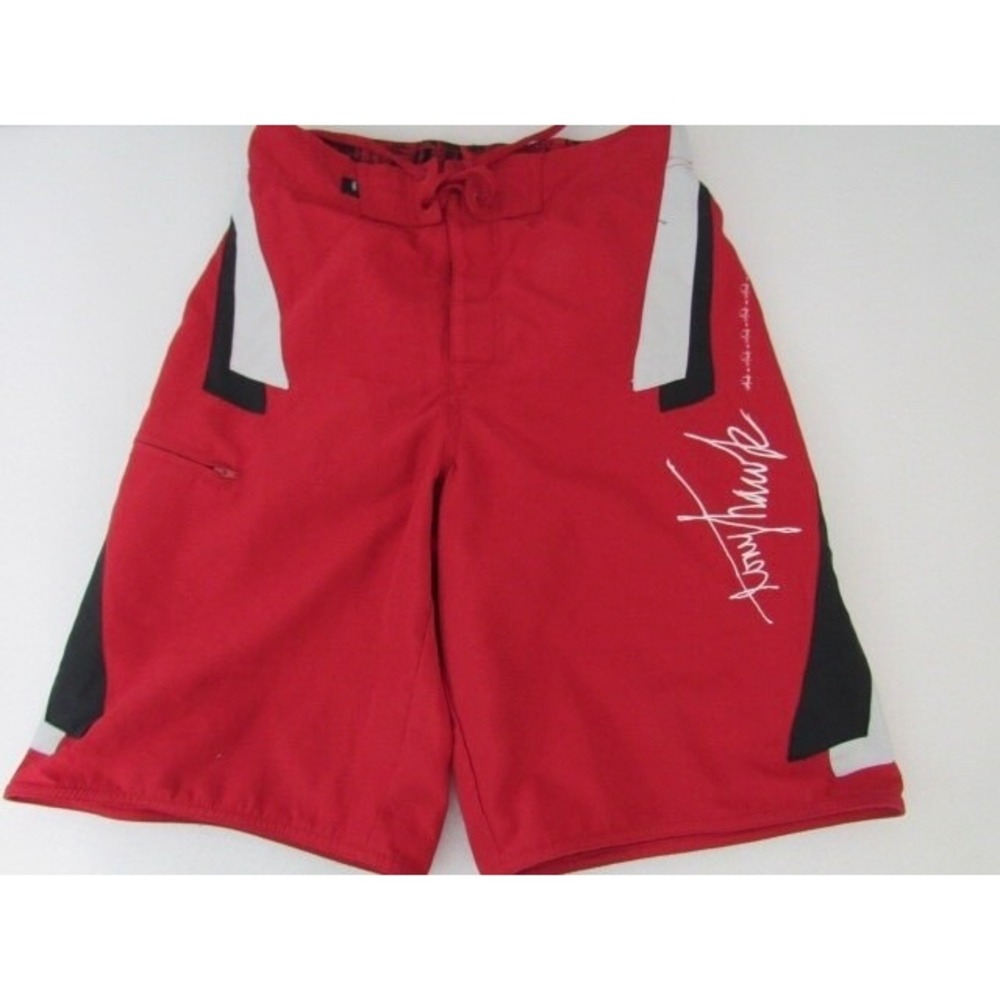 Tony Hawk‎ Red Beach/Swimming Shorts sz S  Polyester